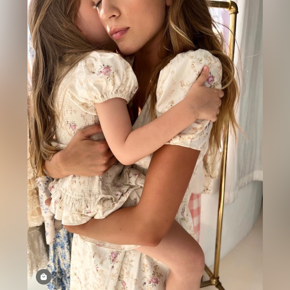 LoveShackFancy Smocked Ruffle Mini Dress - Picture 7 of 11